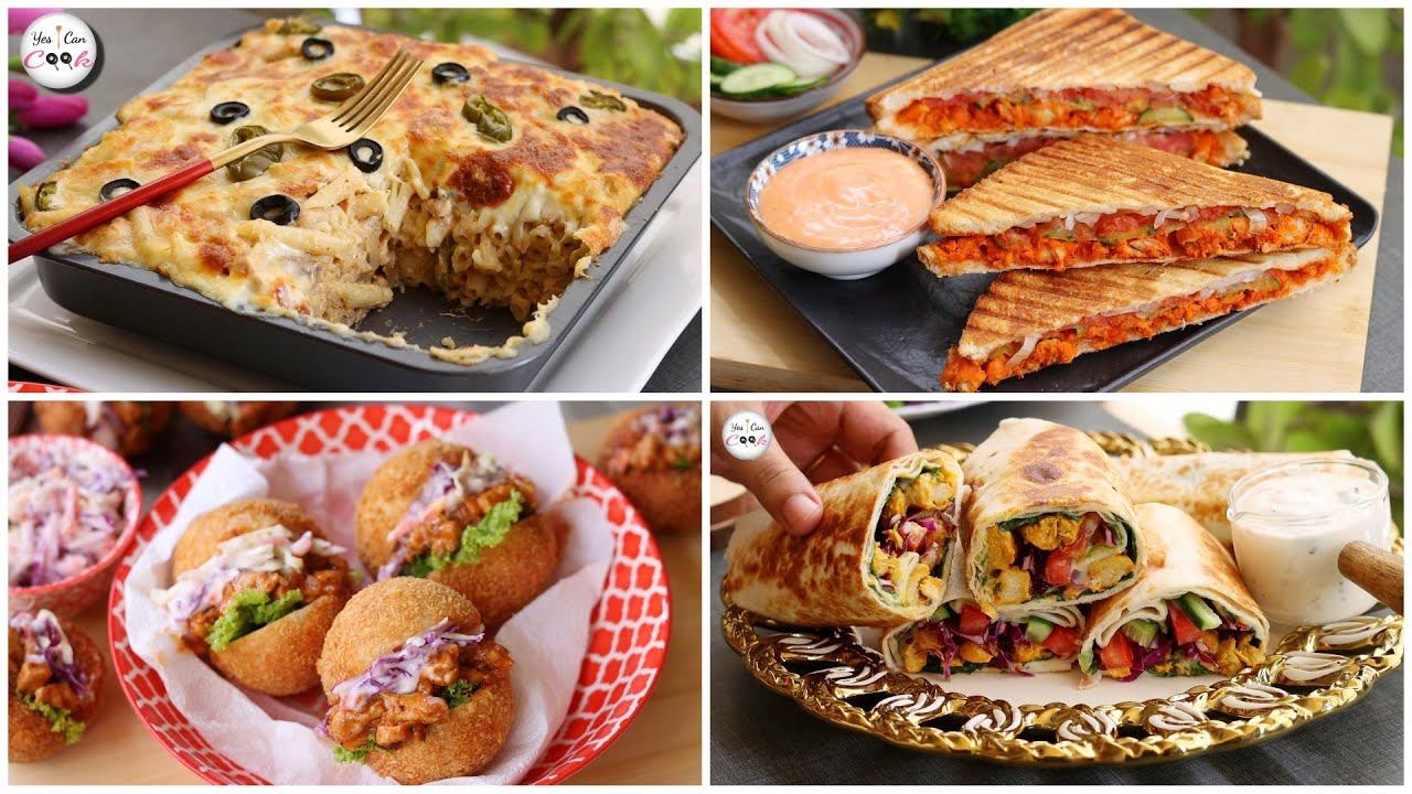 4 New Super Hit Iftar Recipes ❗ Special Pasta, Tandoori Sandwiches, Mini Burgers & Chicken Wraps