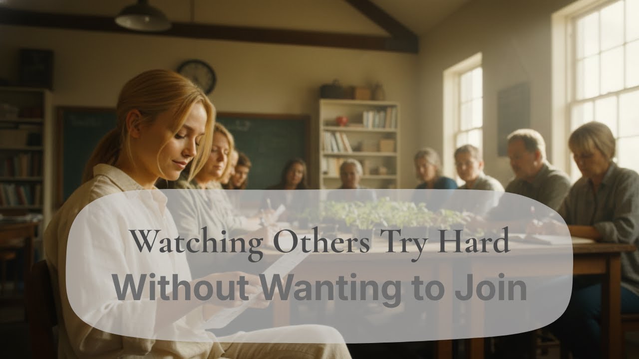 Watching Others Try Hard｜Without Wanting to Join