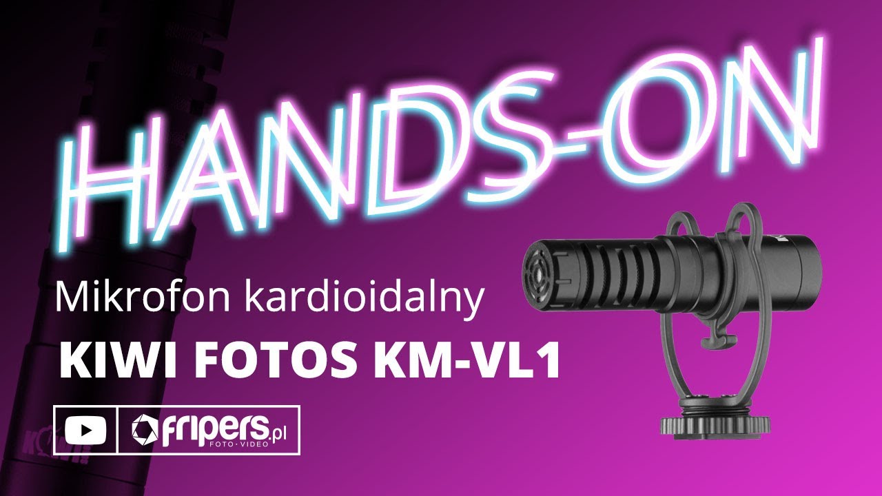 HANDS ON Mikrofon Kardioidalny KIWI FOTOS KM-VL1 dla Vlogger&oacute;w