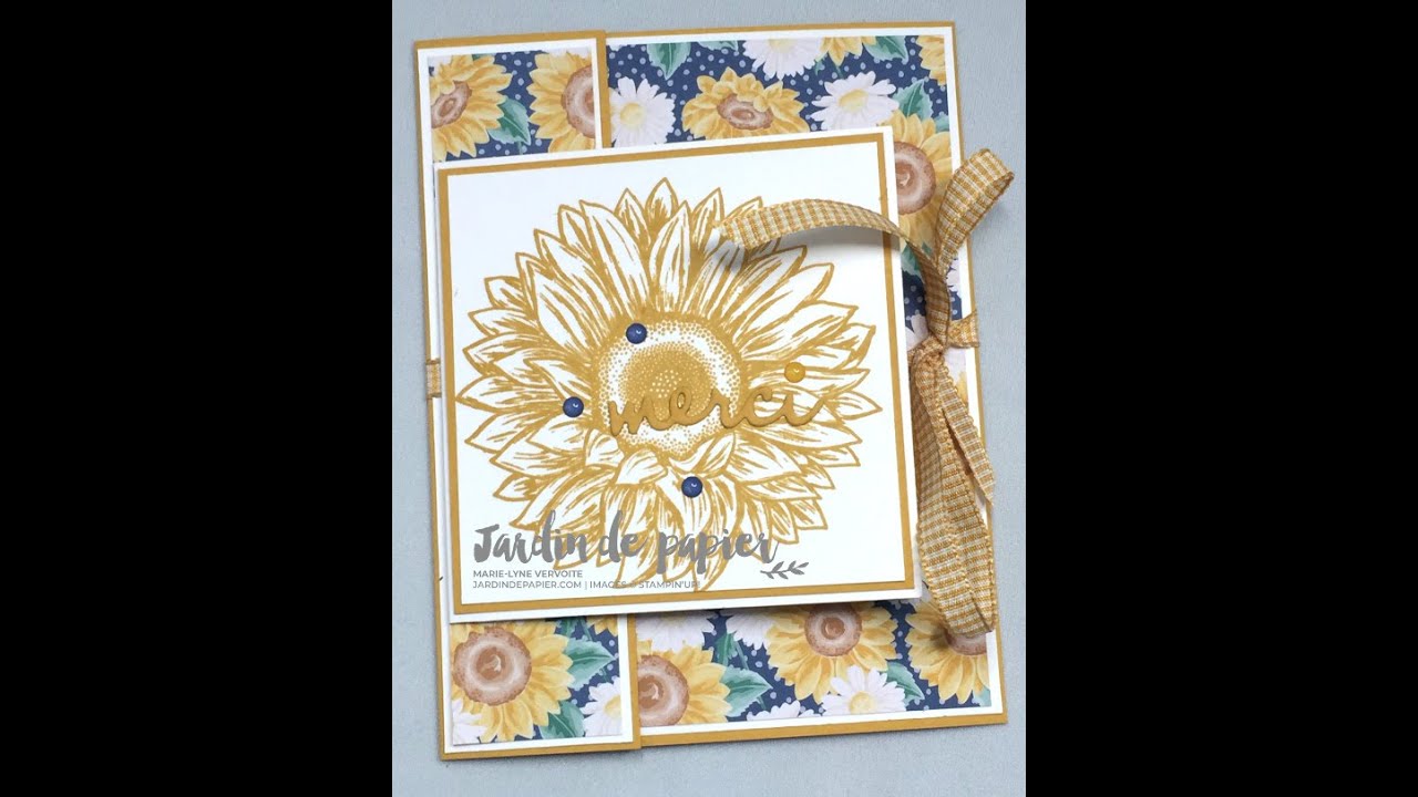 Jardin de papier Express - Une carte à double rabats et pliage spécial #stampinup #scrapbooking