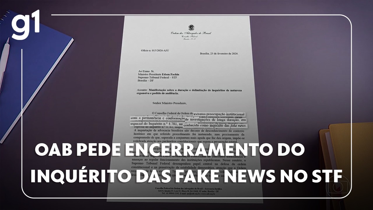 OAB envia of&iacute;cio a Fachin pedindo o encerramento do inqu&eacute;rito das fake news no STF