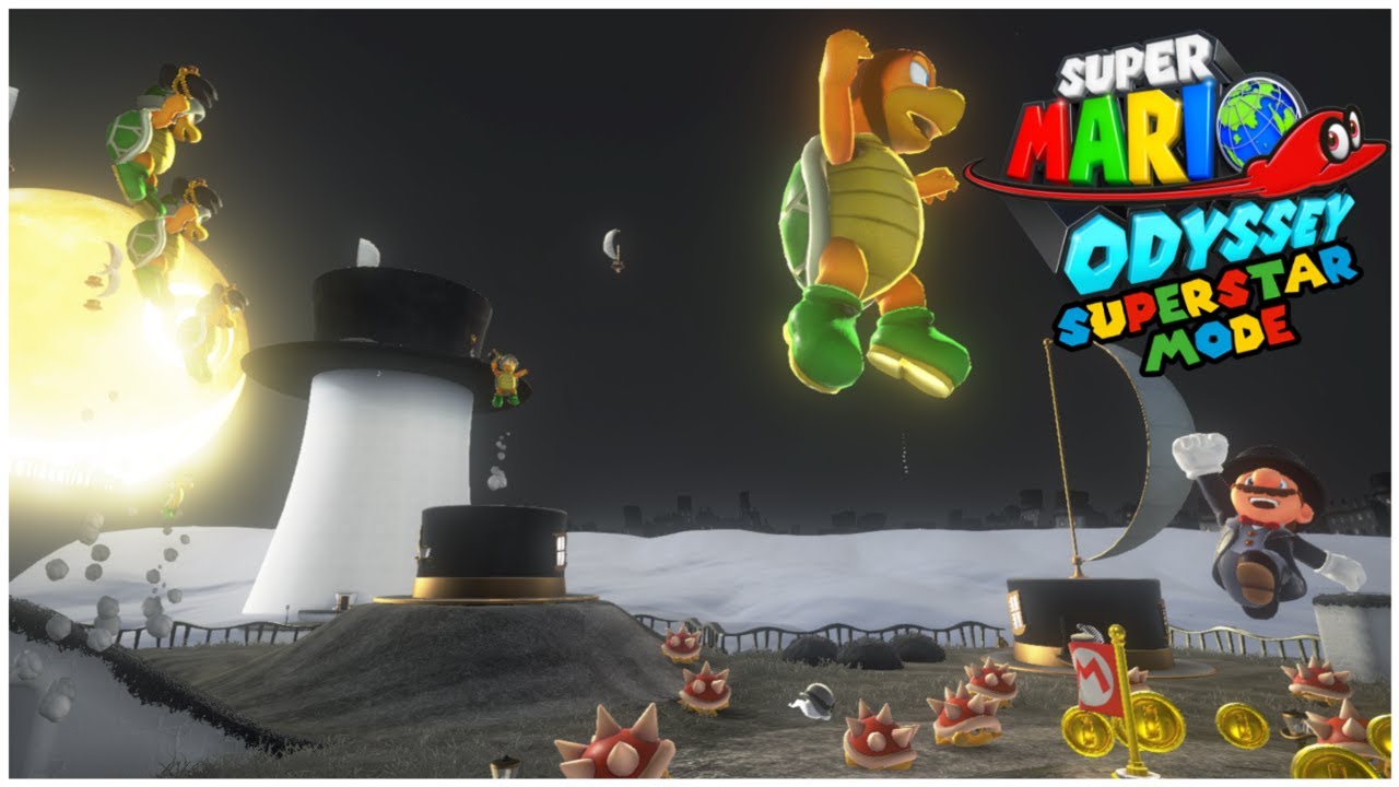 Super Mario Odyssey: Superstar Mode - Cap Kingdom - All Moons & Purple Coins Guide DAMAGELESS