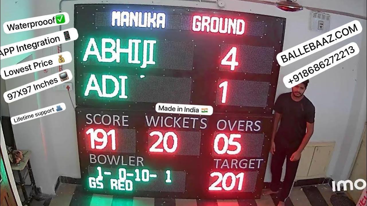 Revolutionizing Cricket Scores: Cleveronics LED Scoreboards in Action!
