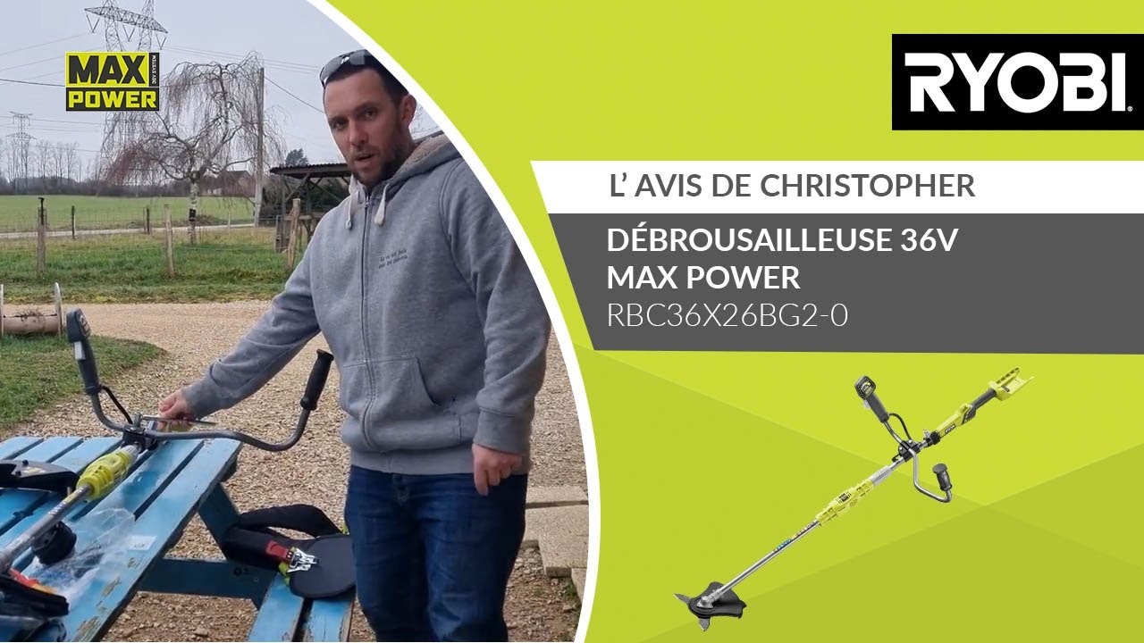Débrousailleuse 36V RY36BCX30A-0 RYOBI® - L’avis de Christopher