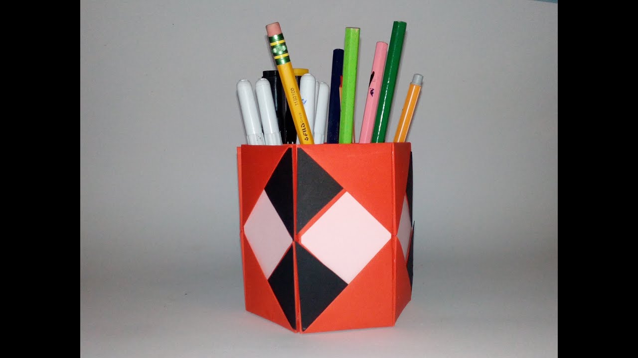 portapenne di carta - fai da te - DIY - paper pen holder