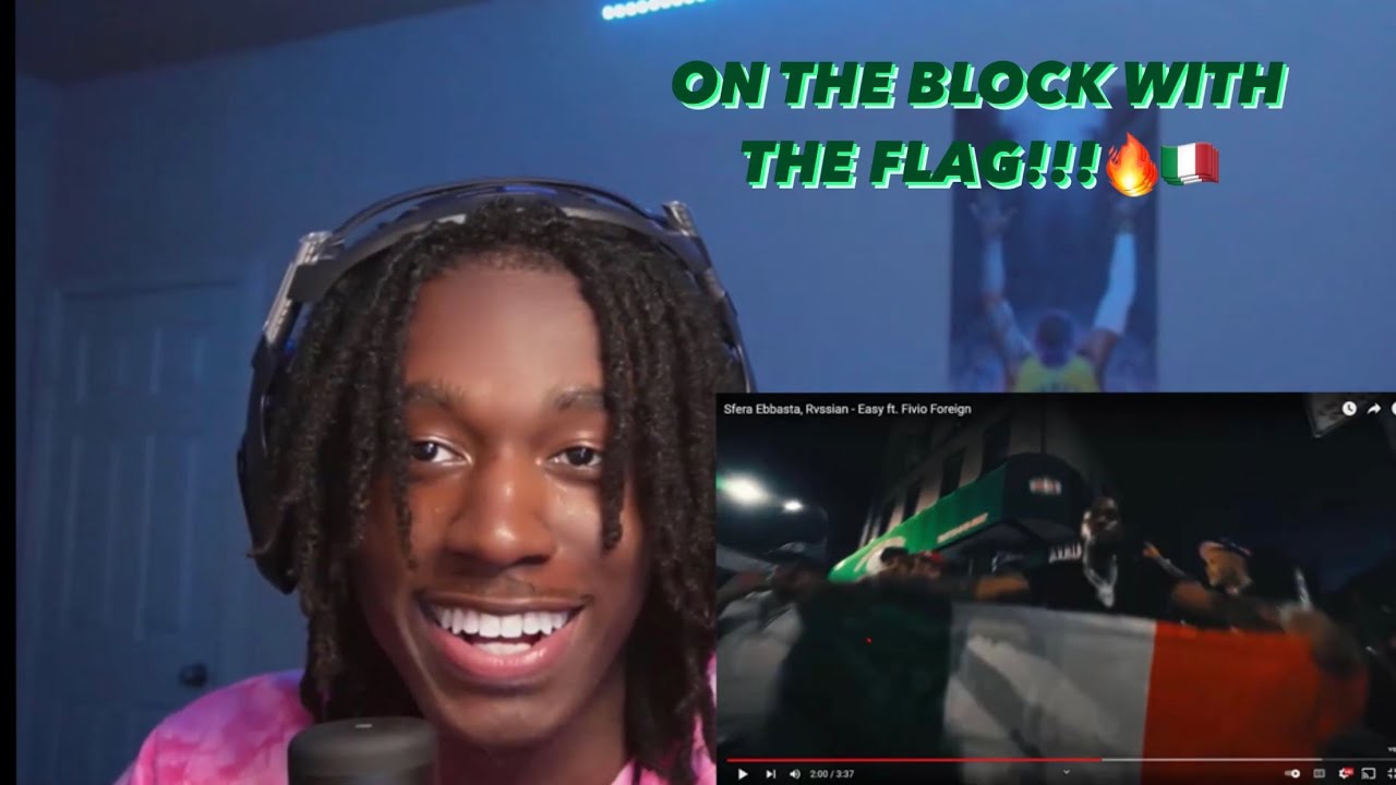 ITALIAN RAP WITH A NEW YORK VIBE! Sfera Ebbasta, Rvssian - Easy ft. Fivio Foreign AMERICAN REACTION!
