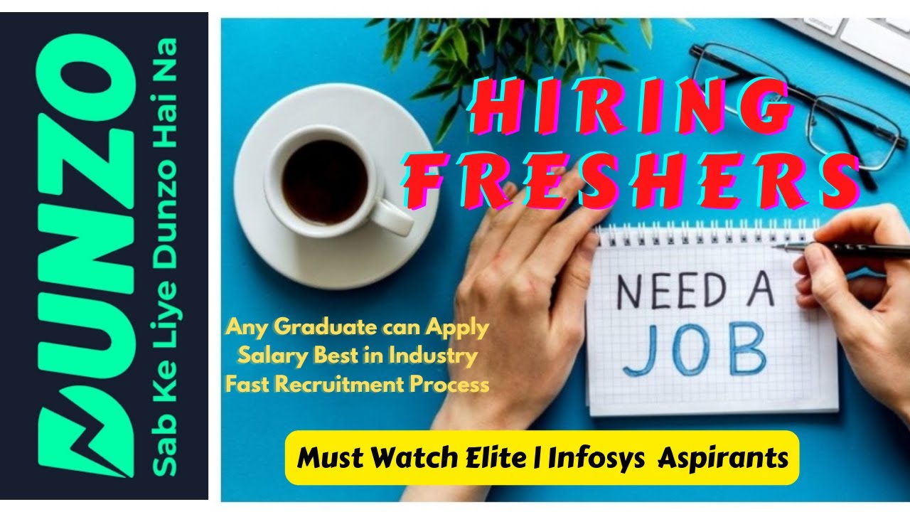 DUNZO hiring freshers | Jobs for freshers | Any graduate can apply  #techmore #tcs