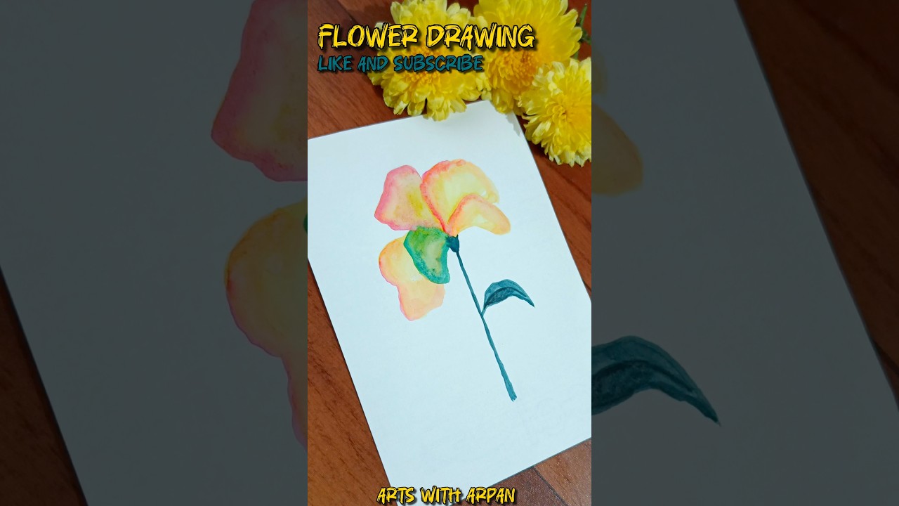 Watercolor Flower 💐 | Arts With Arpan 