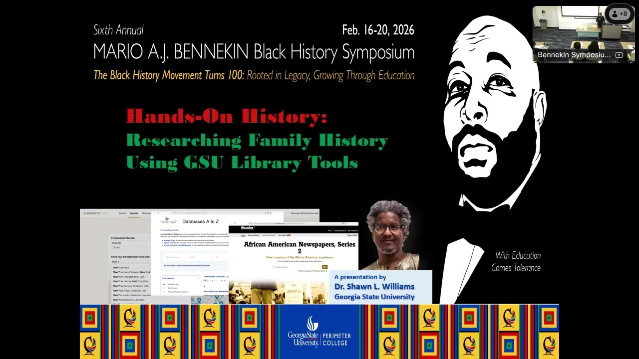 Bennekin Symposium Hands On History   , Dr  S  Williams, Feb  19, 1PM