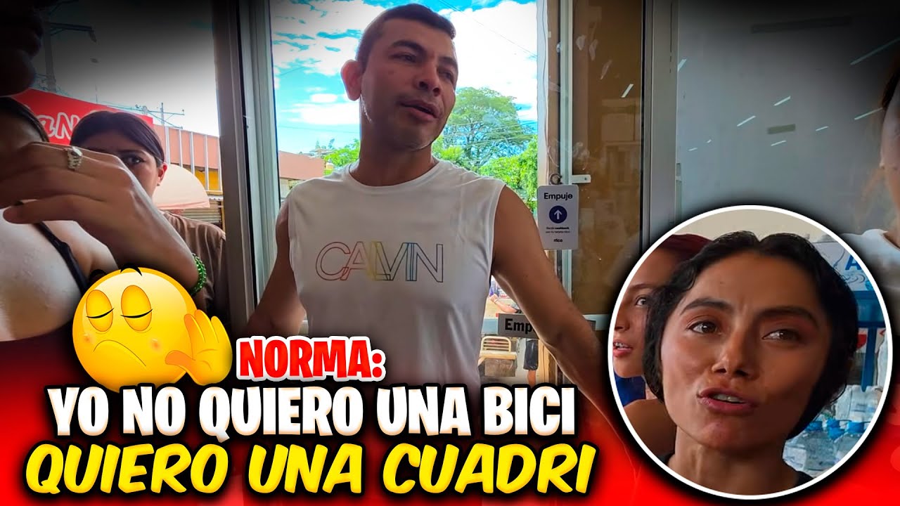 Camarón le esta regalando una bicicleta nueva a Norma pero miren lo que ella dijo