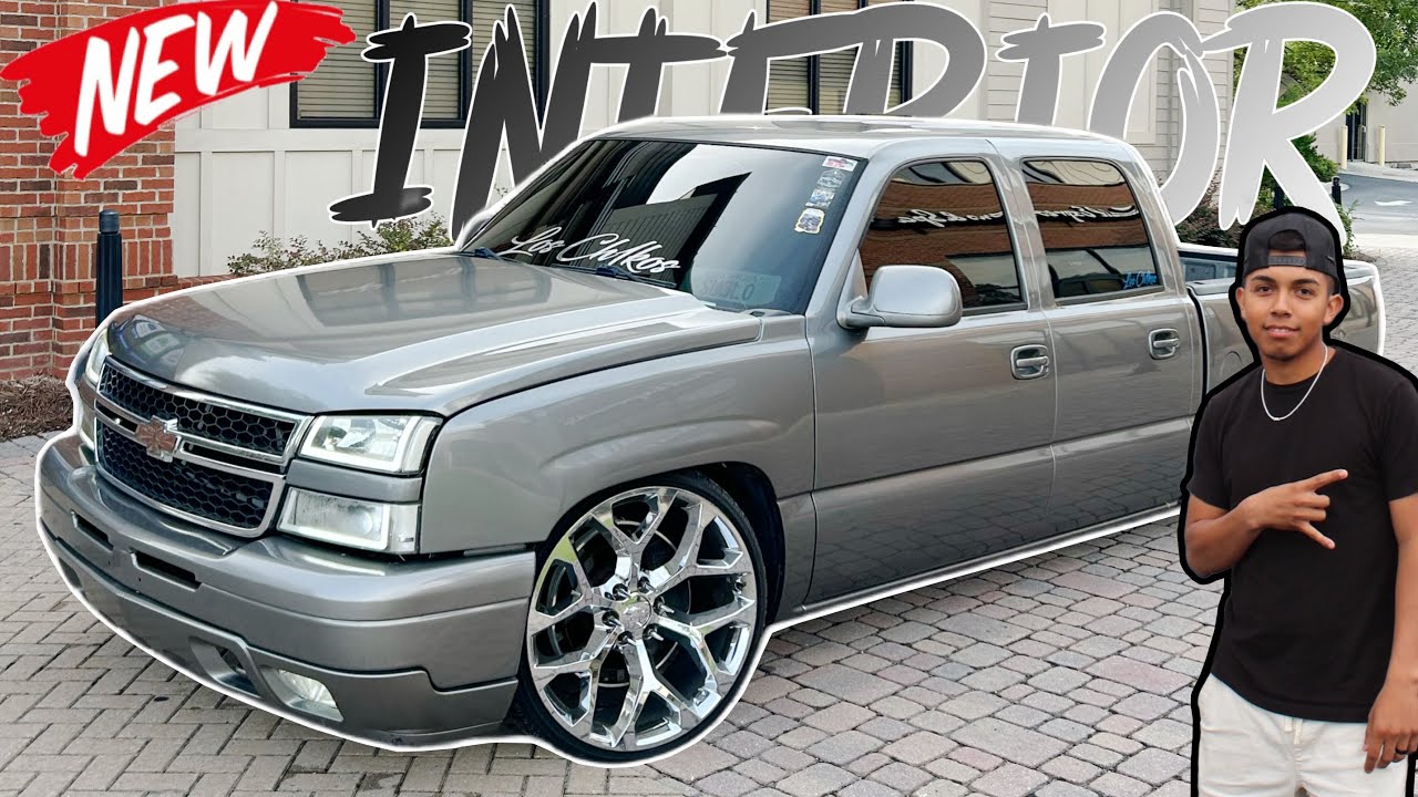 FULL INTERIOR SWAP On SLAMMED Crew Cab Silverado | Cloth to Leather