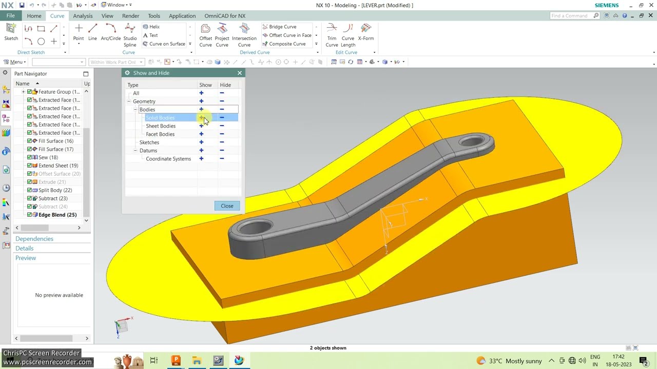 How to create component impression on Die.. using NX software