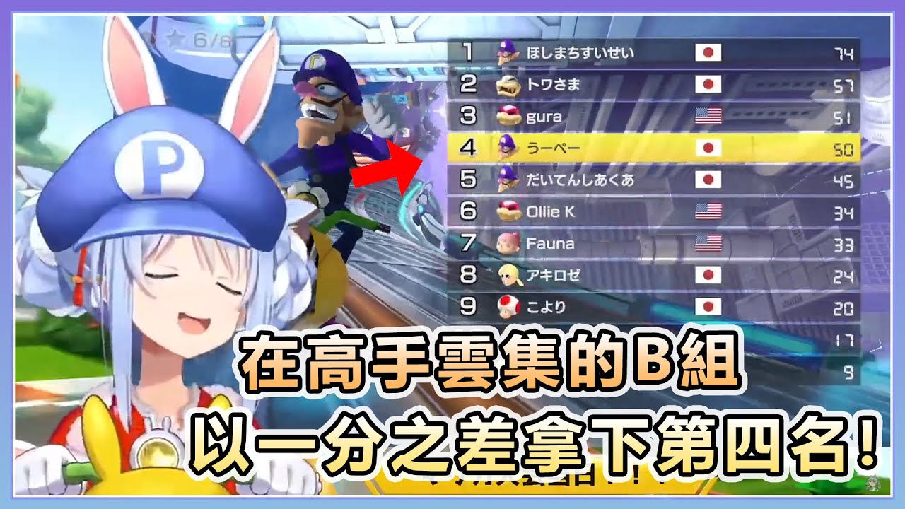 【兎田ぺこら/兔田佩可拉】在神仙打架,高手雲集的B組預選賽中 以一分之差拿下第四名!【Hololive中文】