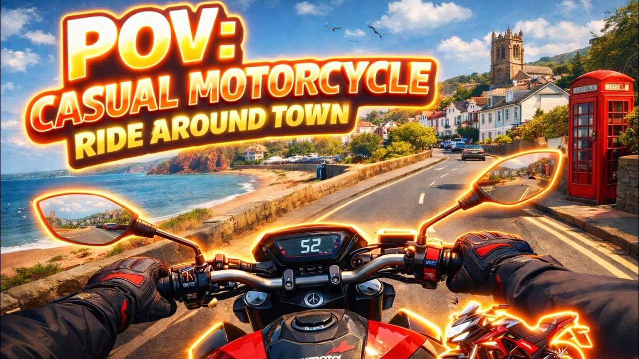 POV: Casual Motorcycle Ride Around Town