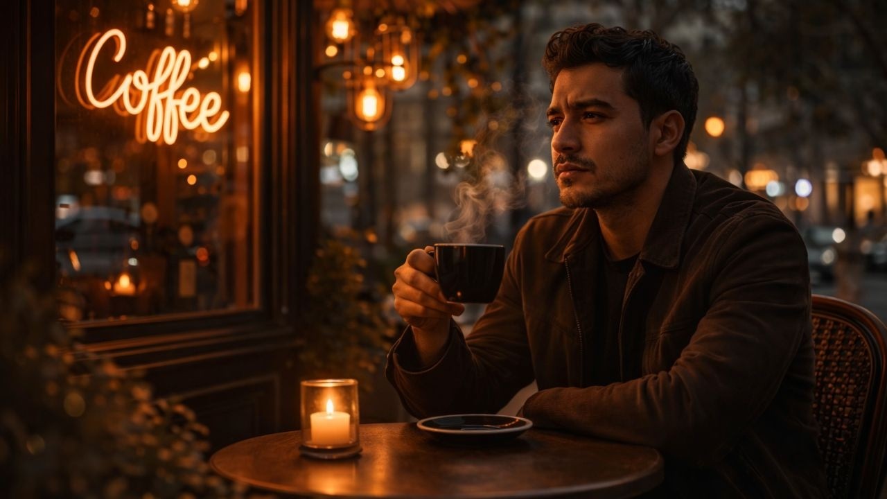 Frente al café ❤️