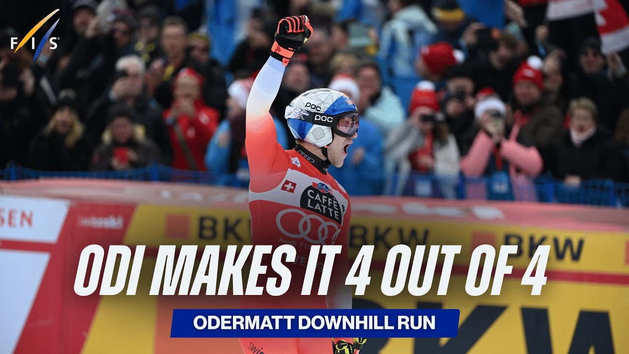 Odermatt's Unbelievable Downhill Winning Run in Wengen | FIS Alpine