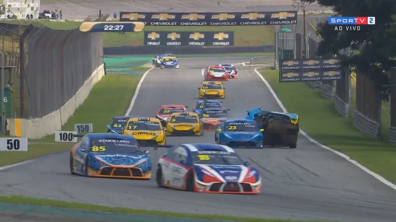 Stock Light Brasil 2018. Race 1 Autódromo de Interlagos. Marco Cozzi & Gustavo Frigotto Crash