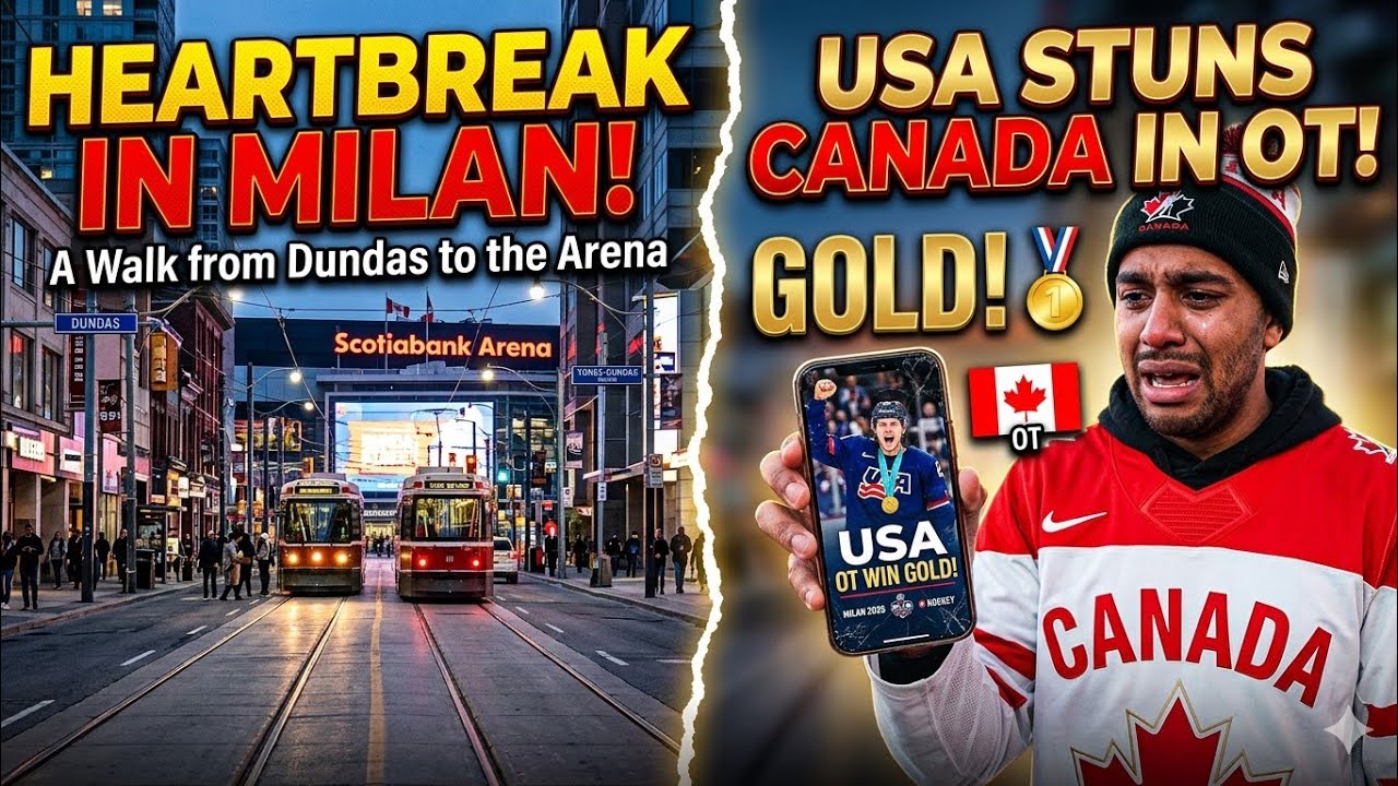 HEARTBREAK IN MILAN! Team USA Stuns Canada in OT for Gold! 🥇(walk from Dundas to Scotiabank Arena