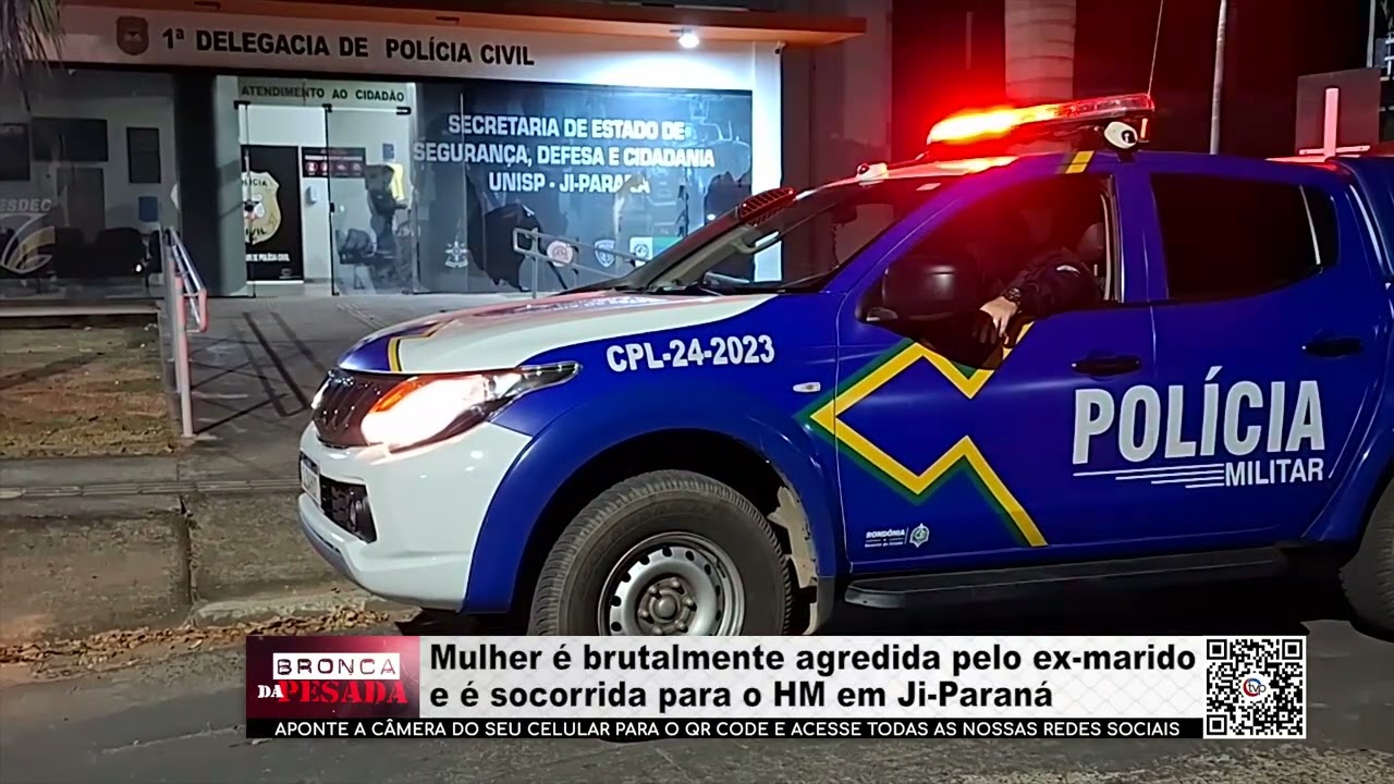 Mulher é brutalmente agredida pelo ex marido e é socorrida para o HM em Ji Paraná