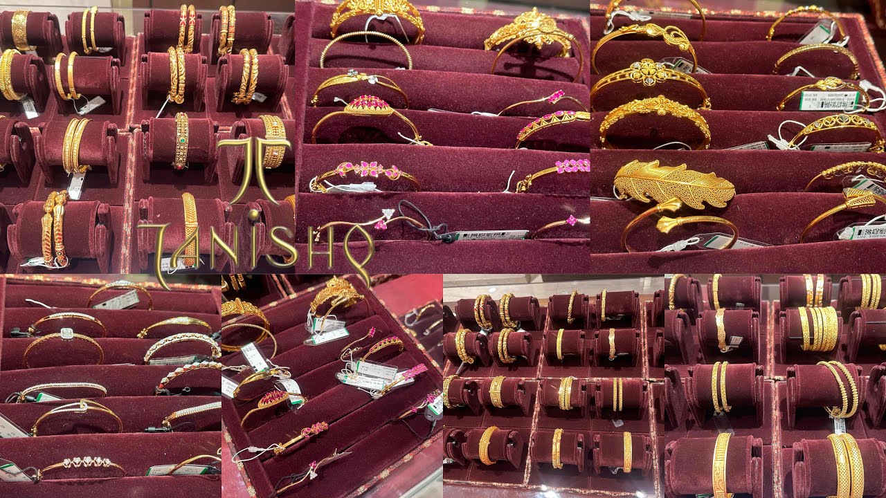 Tanishq 5g To 30g Gold Daily/ Office Function wear Rhodium Bangles | Single Kada Ruby Bracelets