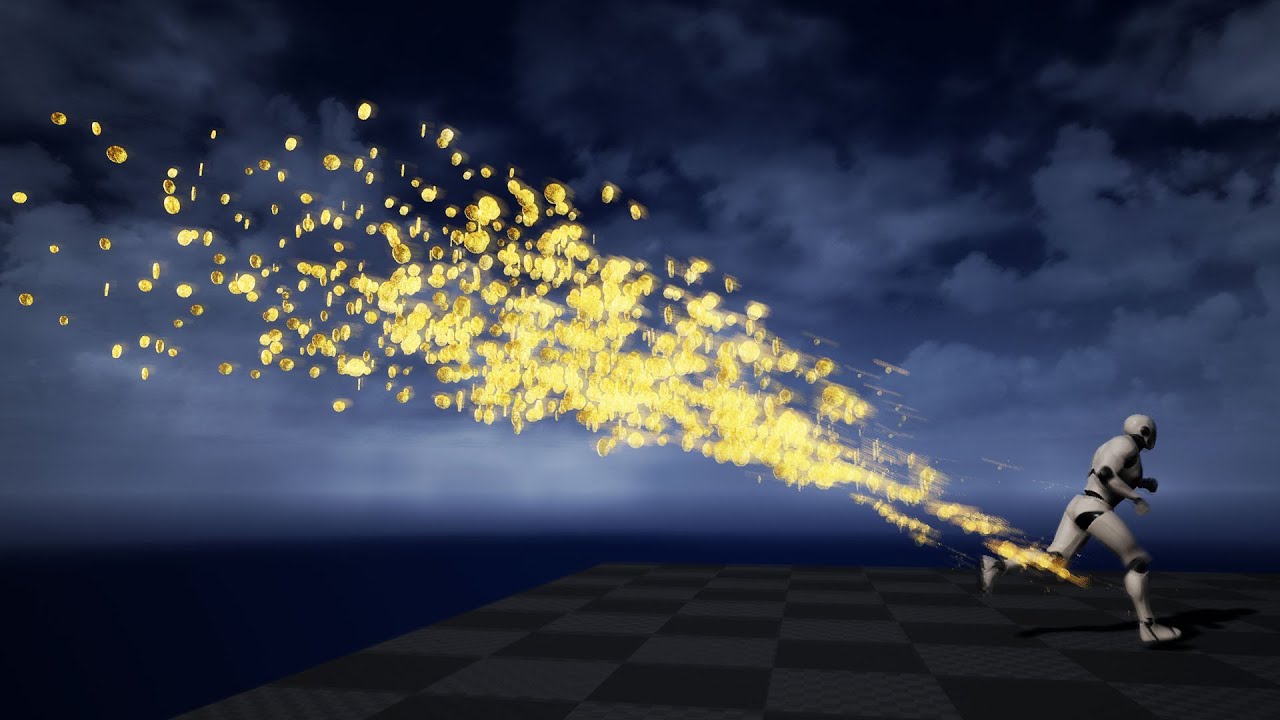 Unreal Niagara Coin Explode and collect Effect