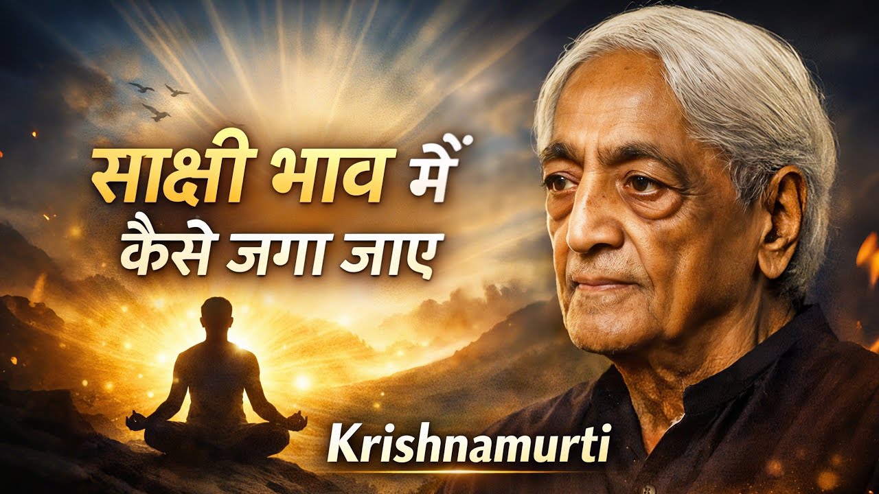 कृष्णमूर्ति की सबसे गहरी शिक्षा | साक्षी भाव में कैसे जगा जाए | जीवन बदल देने वाला सत्य