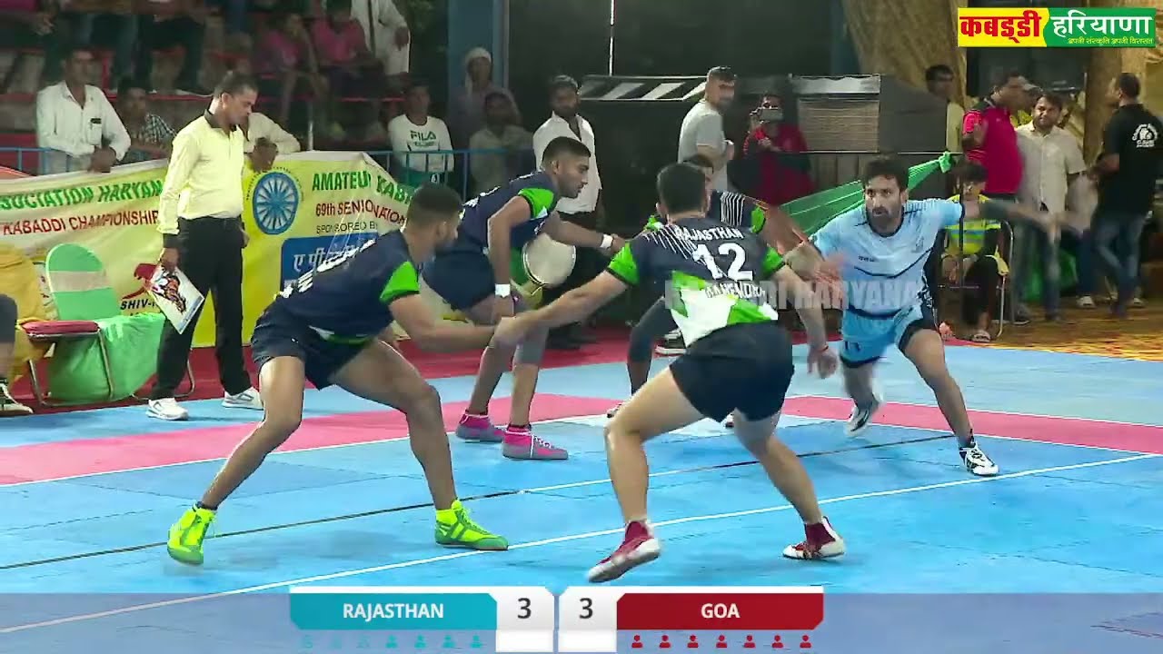 Goa Vs Rajasthan Match No. 33 #69th Senior National Kabaddi Championship Men's at Haryana #kabaddi