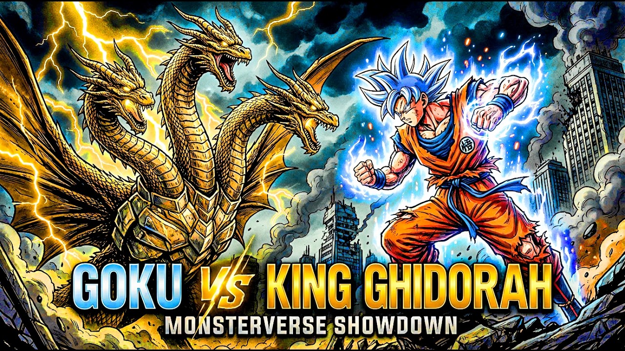 What If Goku Entered the MonsterVerse and Faced King Ghidorah?
