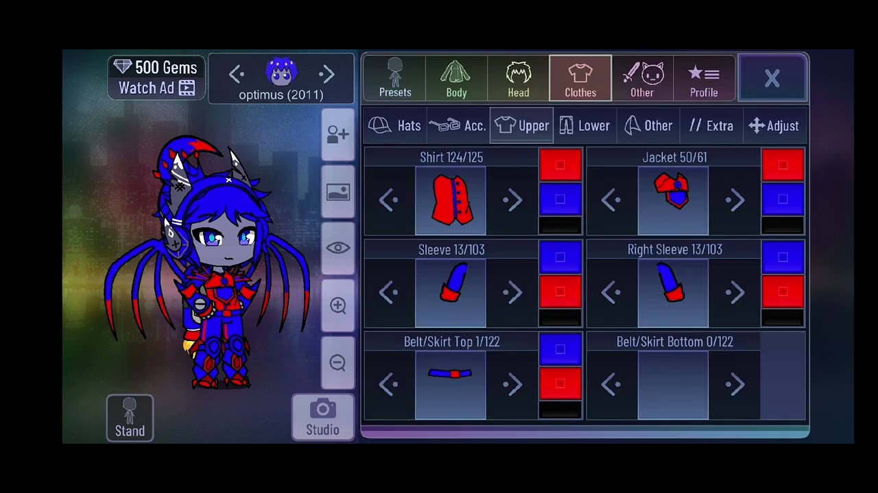 Here is how to make my OC in the gacha club