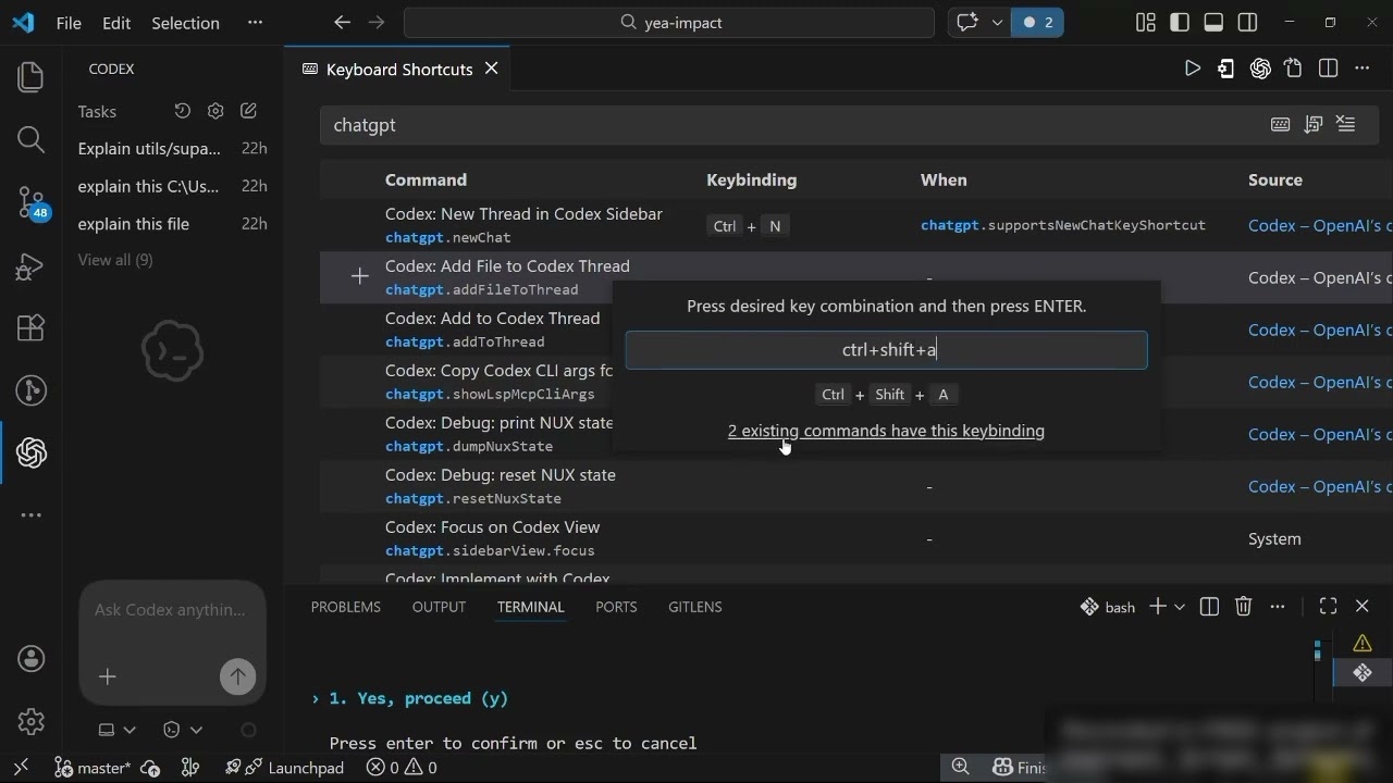 Codex KEYBOARD Shortcuts AND TIPS