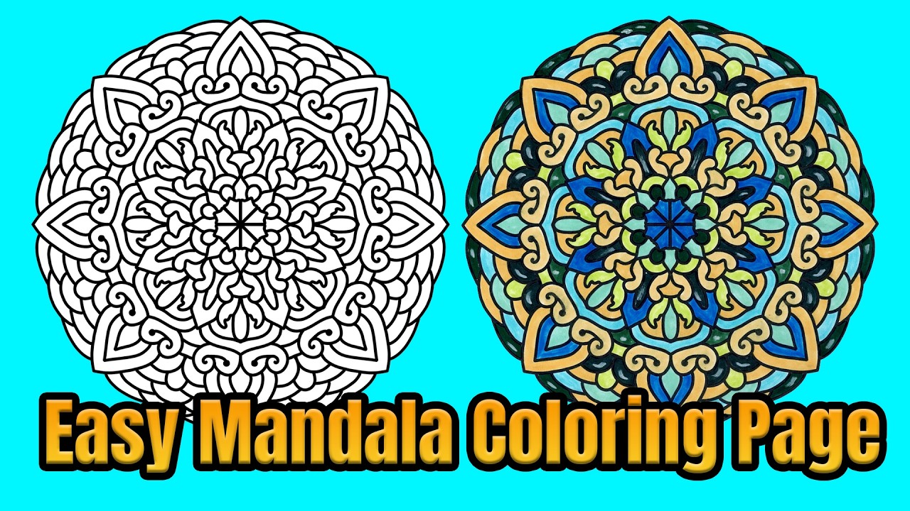 Mandala Coloring Page Colored With Relaxing Music Colored By Osman Mandalas World | Video 155