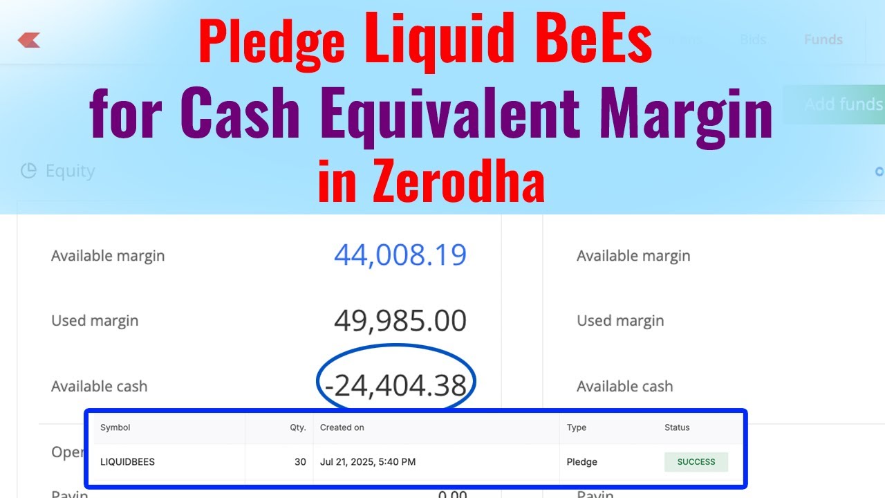 Использование Liquid BeEs в качестве обеспечения для маржи в Zerodha | Liquid BeEs в Zerodha как ...