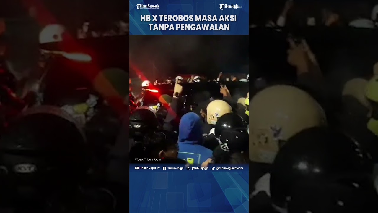 MOMEN GUBERNUR DIY, SRI SULTAN HB X MENEROBOS MASSA AKSI MENUJU MAPOLDA DIY TANPA PENGAWALAN #Shorts