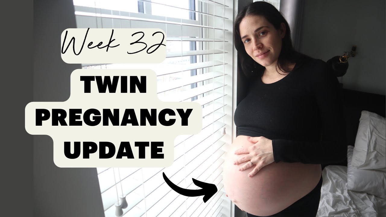 Fears around Birth, Body Discomfort + Bare Belly Bump Shot | 32 Week Twin Pregnancy Update