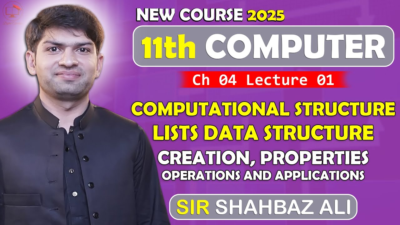 Lists in Python | List Creation, Operations & Applications | 1st Year Computer | Chapter  4 | Lec 01