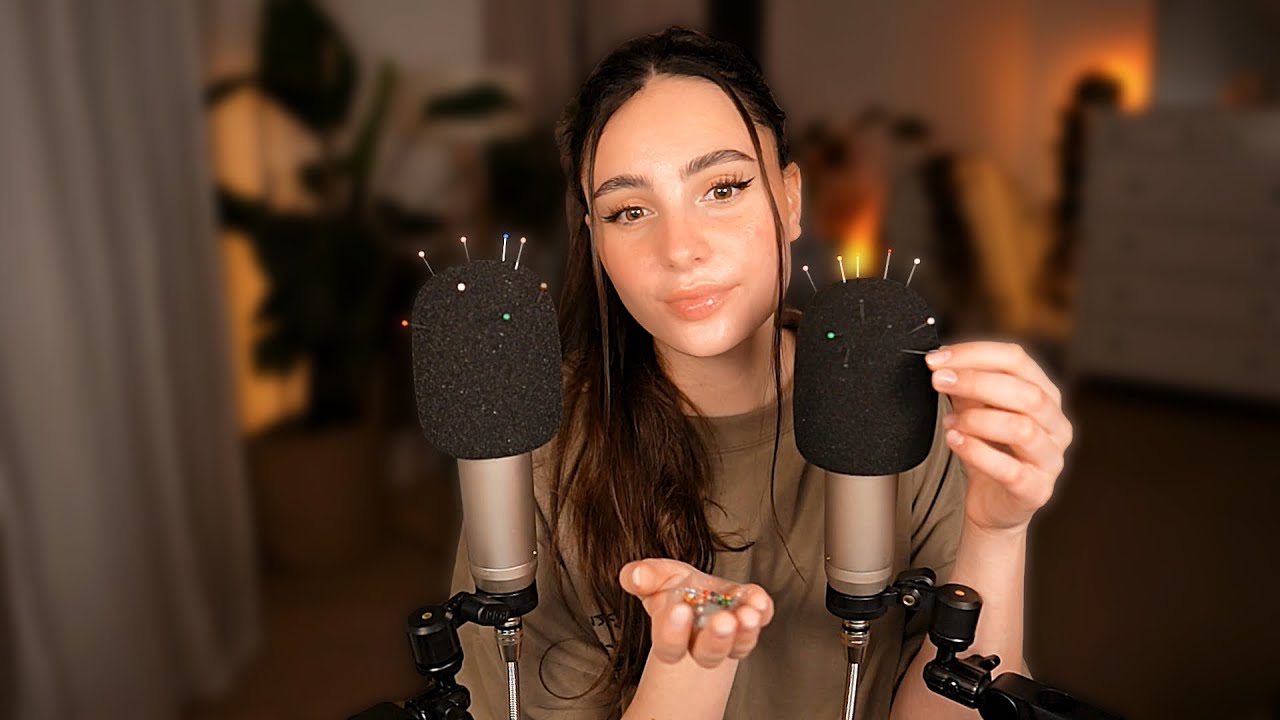 ASMR Stecknadeln auf Mic 🎙️ + Whispering 🤫
