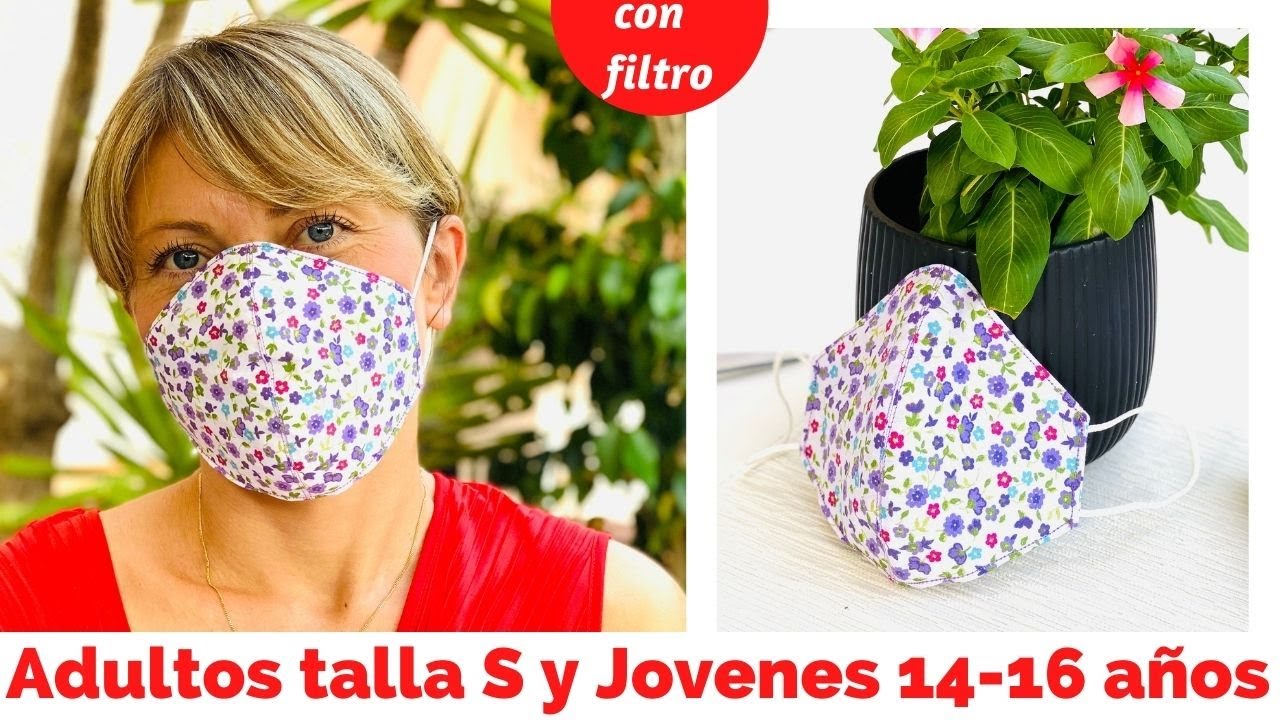 MASCARILLA CON FILTRO PARA ADULTOS talla S y JOVENES 14-16 AÑOS