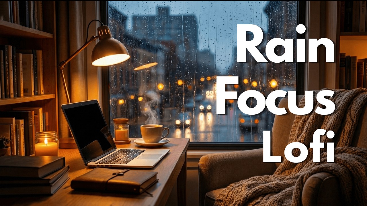 Rainy Night Lofi ☔ Cozy Rain Sounds for Studying & Deep Focus (1 Hour)
