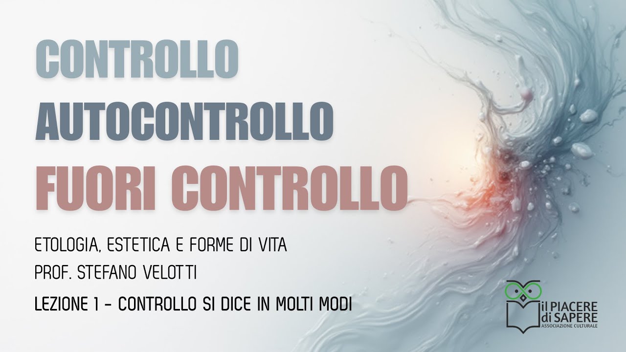 Controllo, autocontrollo, fuori controllo - Lezione 1 | Prof. Stefano Velotti