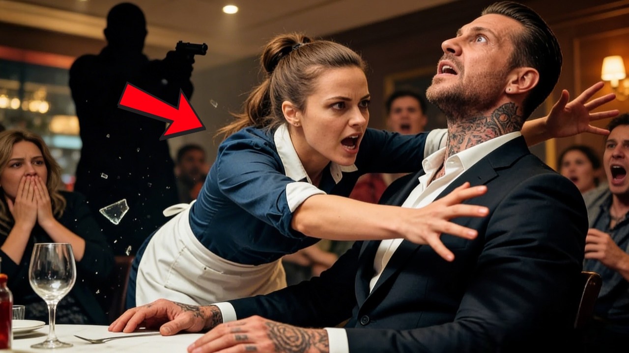 “Keep Still…” The Waitress Heard The Trigger—Then Shielded The Mafia Boss