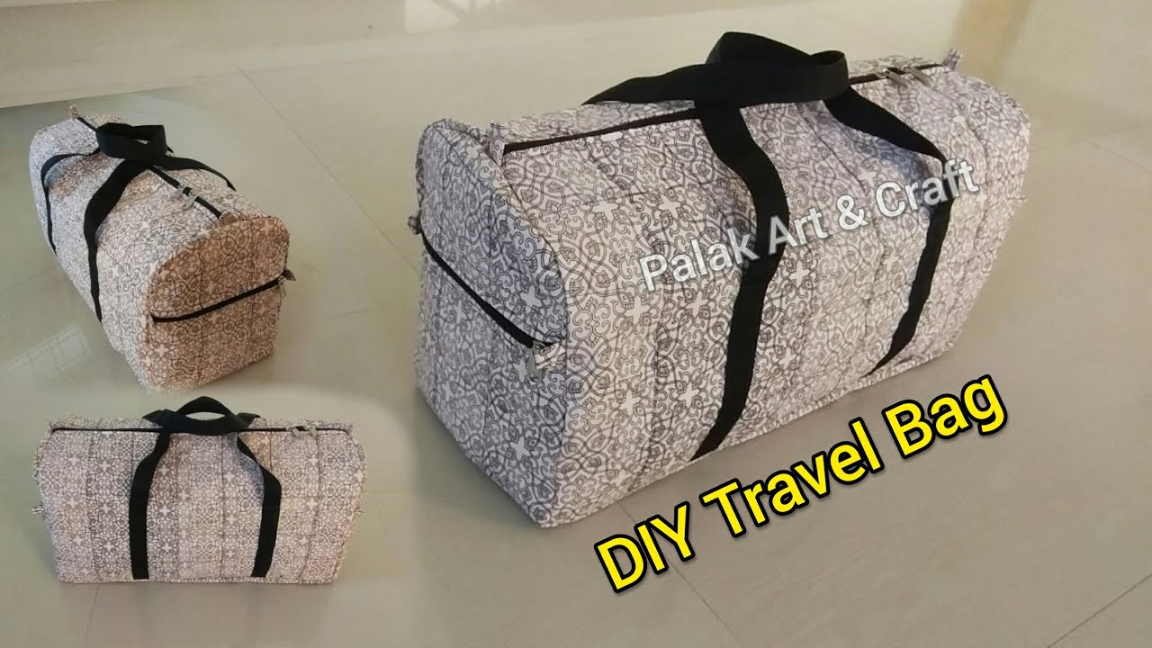 How to make travel bag with fabric/Big Traveling Bag cutting and stitching full tutorial in hindi.
