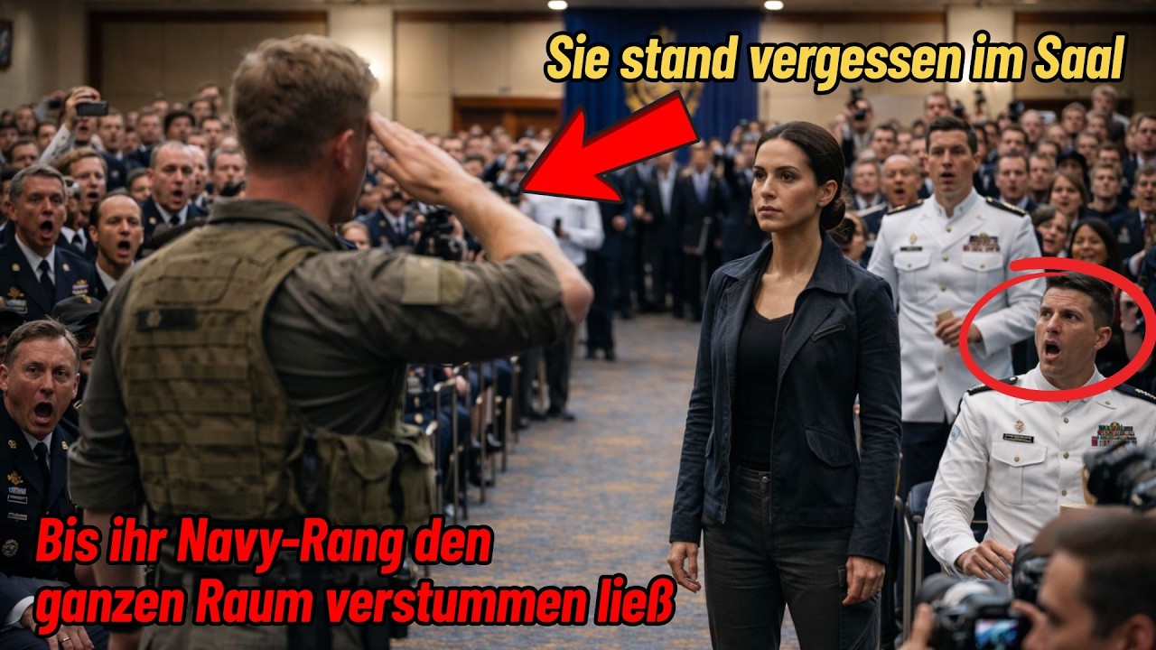 Sie stand vergessen im Saal – bis ihr Navy-Rang den ganzen Raum verstummen ließ