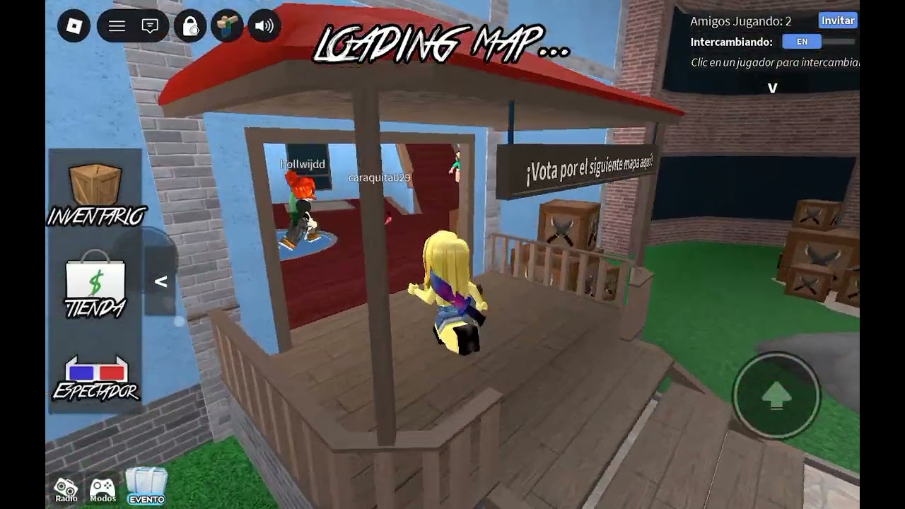 Jugando mm2 con mi voz 