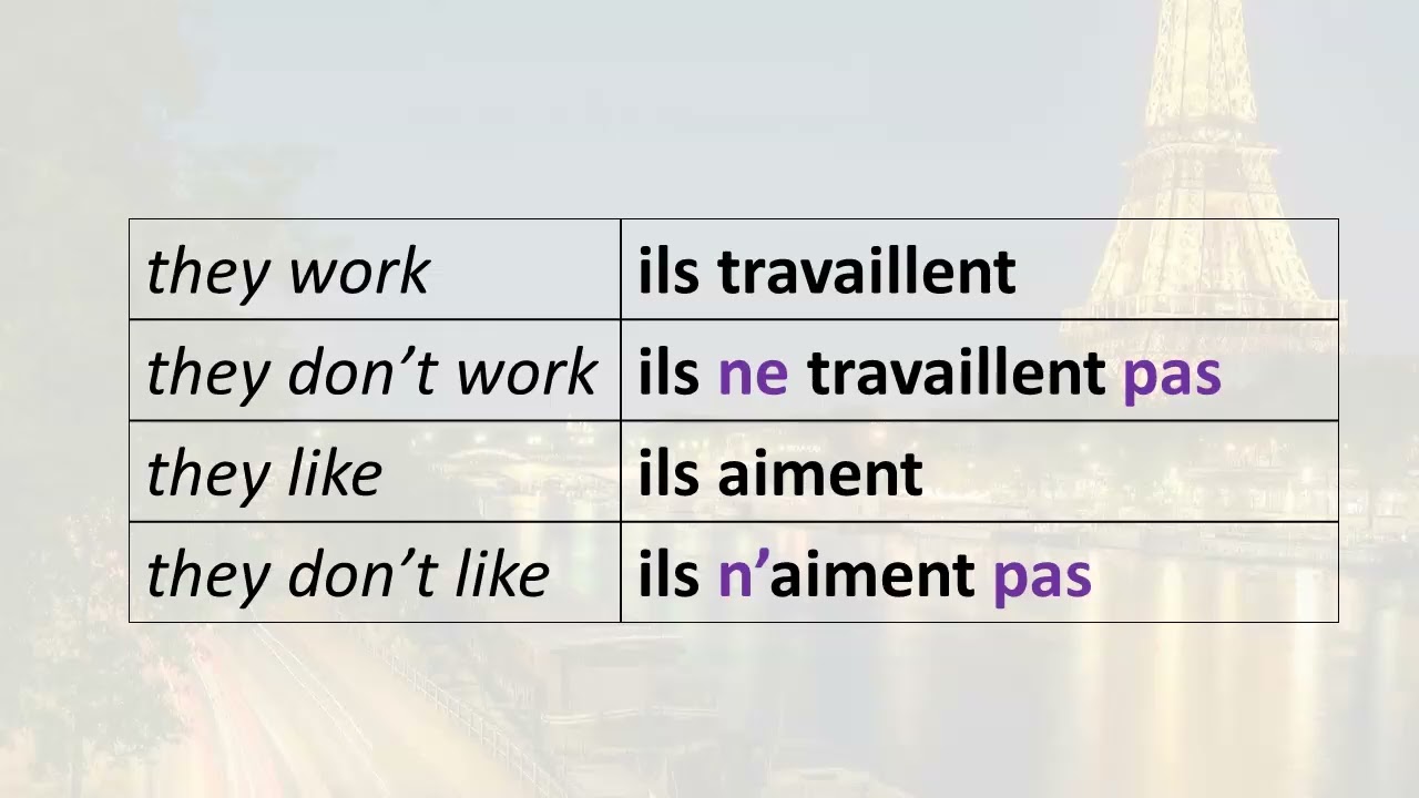 130 Easily Learn French, NEGATION and NE...PAS, ils