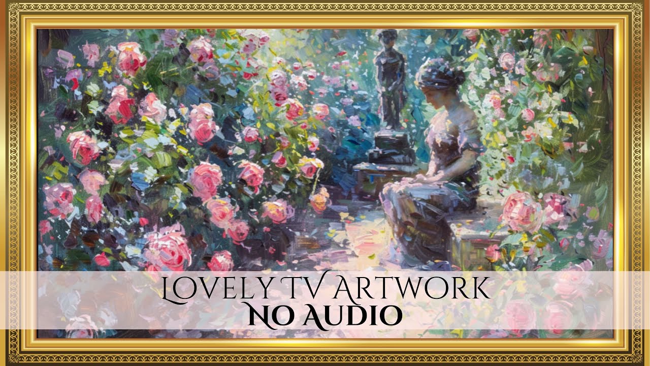 TV art frame - Botanical Garden Oil Painting - TVscreensaver