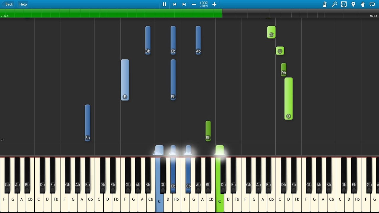 Nocturne in E flat major, Op.9, No.2 - Synthesia - HD