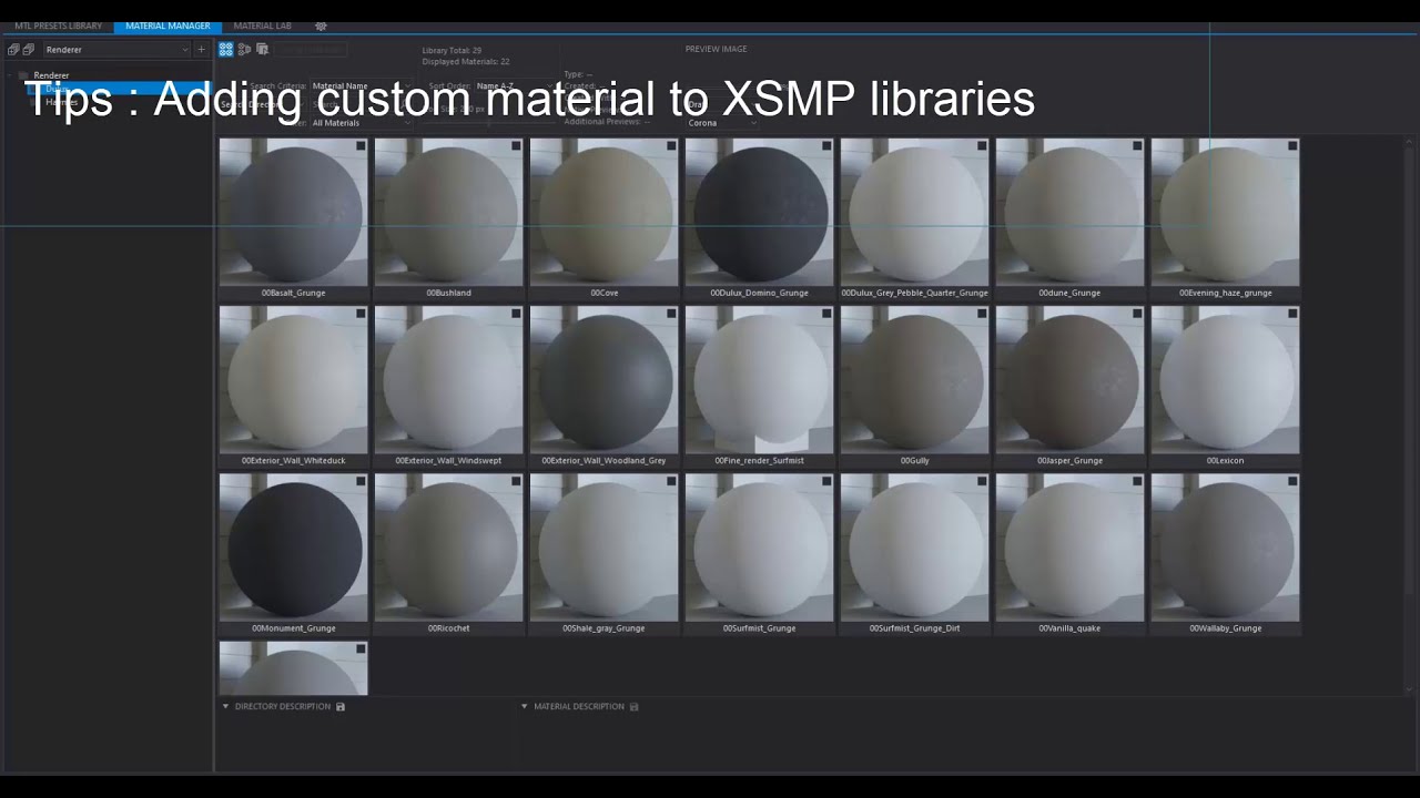 Tips : Adding custom material to XSMP libraries