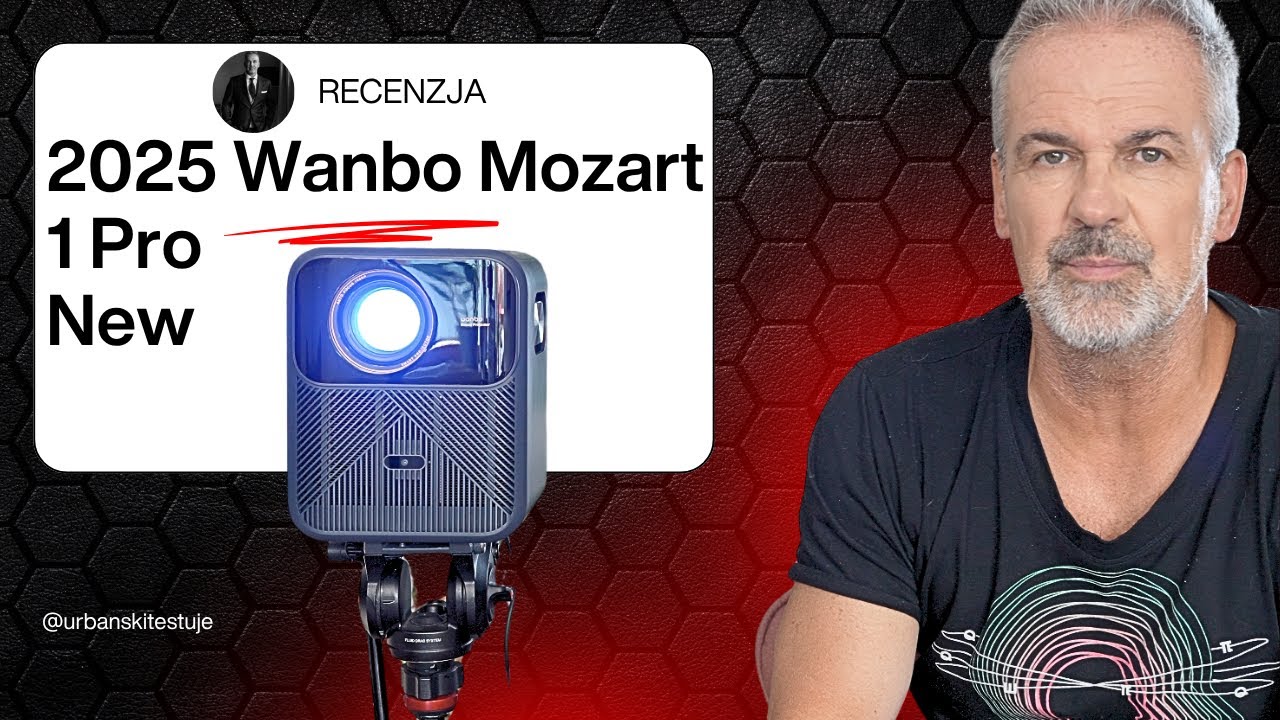 2025 Wanbo Mozart 1 Pro New - nowa wersja z MEMC, HDR10, 1200 ANSI, 4K Support, Google TV
