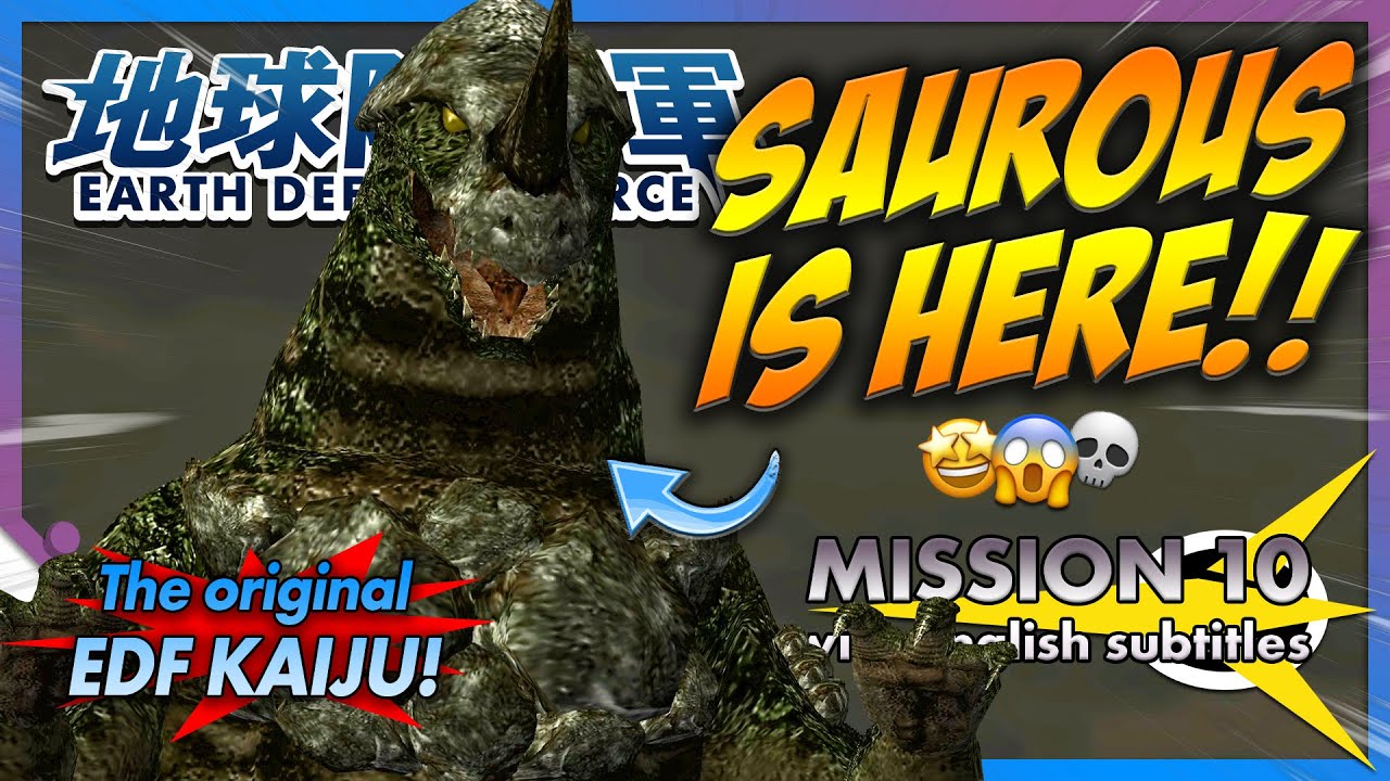 Earth Defense Force (Monster Attack) - Mission 10 (English Subtitles) - Giant Beast Saurous - PS2