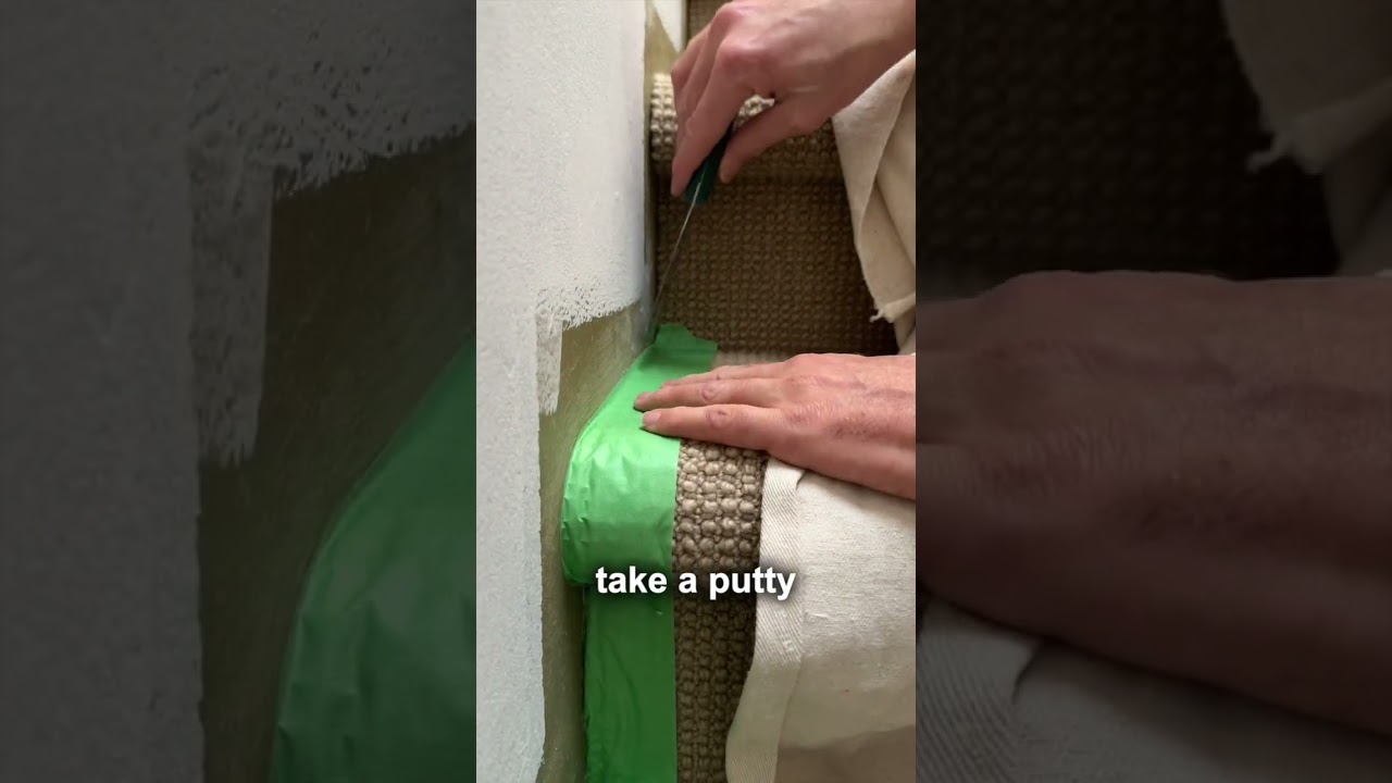 Perfect Paint Hack for Painting around Carpeted Stairs